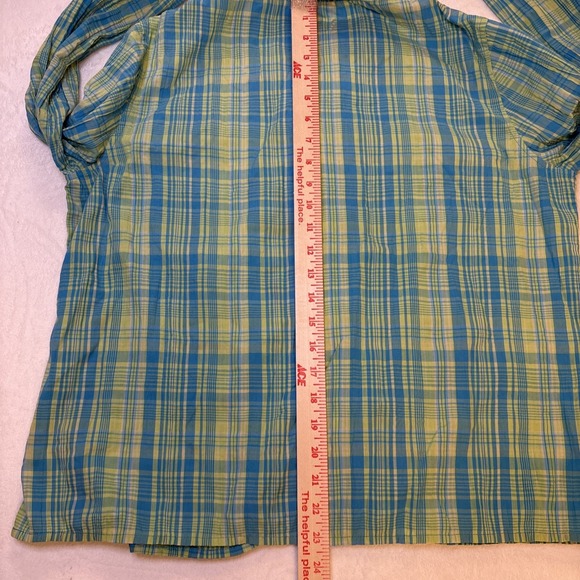 Melrose Women's Blue And Yellow Plaid Button Up Size M Vintage Y2K - Picture 14 of 16